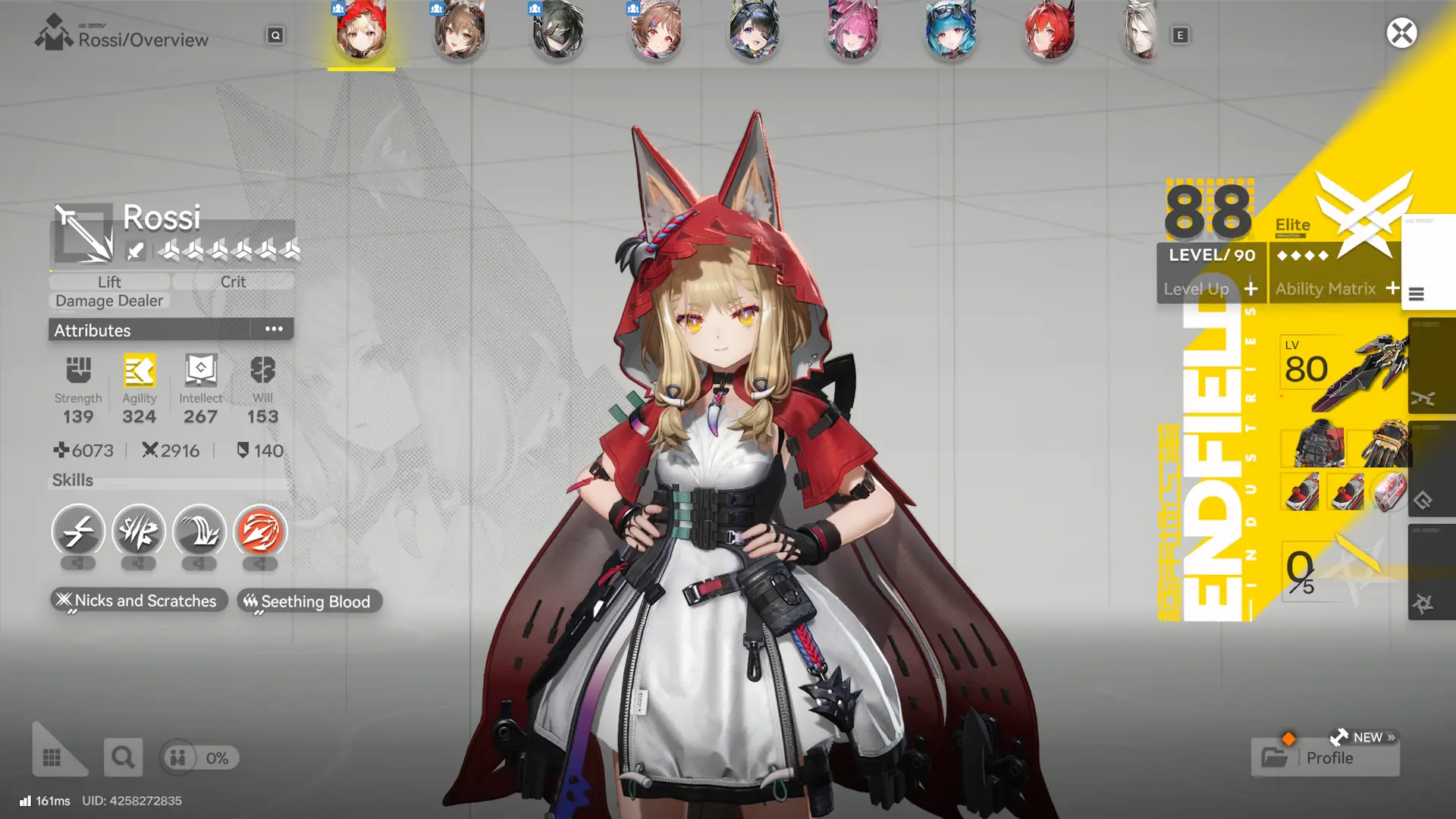 I managed to get her nearly at level 80, but there's a bit more effort to go when it comes to skill as they're just level 9 without the three extra uncaps.